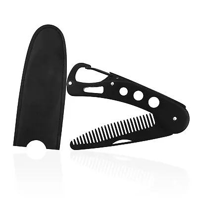 Folding Beard Comb Stainless Steel Mustache Combs For Men Small Beard Comb Po... • $9.07