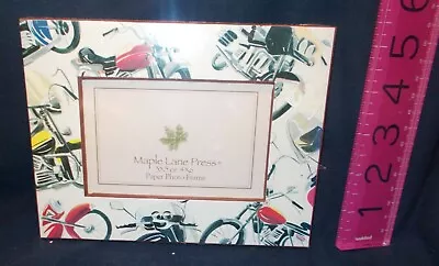 MOTORCYCLE Photo Picture Frame Maple Lane Press New Paperboard 3  X 5  - 4  X 6  • $24.95