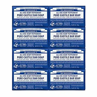 Dr. Bronner’s - Pure-Castile Bar Soap (Peppermint 5 Ounce) -  Assorted Sizes  • $20.68