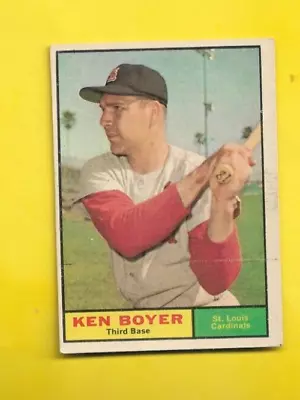 1961 Topps Ken Boyer #375 St. Louis Cardinals G/VG- FREE SHIPPING • $4.99