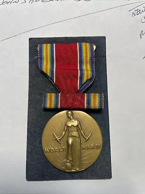 US WW II Victory Medal With Ribbon Bar • $19.75