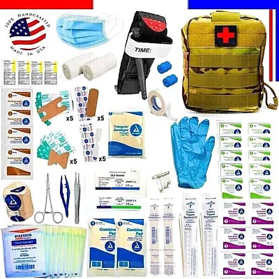 Military Bug Out Bag First Aid Kit - Medical Survival Outdoor Travel Bag - IFAK • $39.99