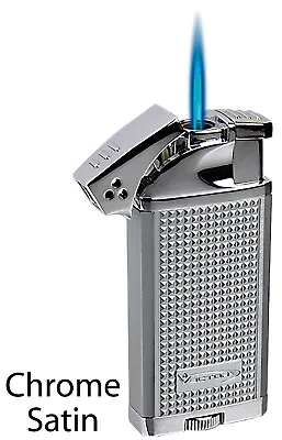 Vector KGM Duke Dual Soft Flame Pipe & Torch Cigar Lighter - Chrome - 8272 • $53.95