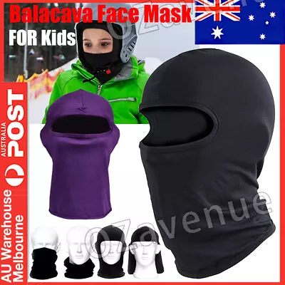 Kids Winter Balaclava Hood Cap Ski Face Mask Hat Neck Warmer AU • $5.84