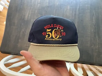 Vintage 50th Anniversary 1999 Mule Day Hat/Cap Strapback Adjustable • $34.99