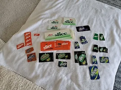 Large Lot Vintage SLICE Soda Vending Machine Stickers HTF  Obsolete • $21.11