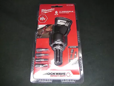Milwaukee Tool 30 Degree Knuckle Pivoting Bit Holder With 5 Bits - Impact Duty • $19.95