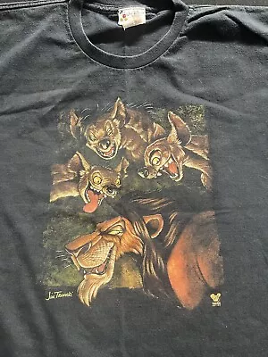 Vintage Disney Lion King Scar Hyena Artist Series Shirt 1990s • $99