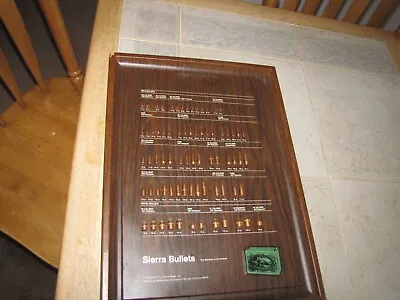 Vintage Sierra Bullet Board Sign Display Faux Wood Grain COMPLETE Damaged Corner • $149.99