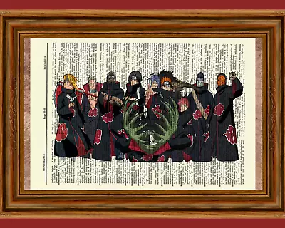 $5.99 • Buy Akatsuki Dictionary Art Print Poster Picture Itachi Pain Hidan Deidara Konan