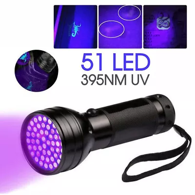 51 LED UV Flashlight Torch Light Lamp Ultraviolet Blacklight Aluminum 395 NM AU • $14.29