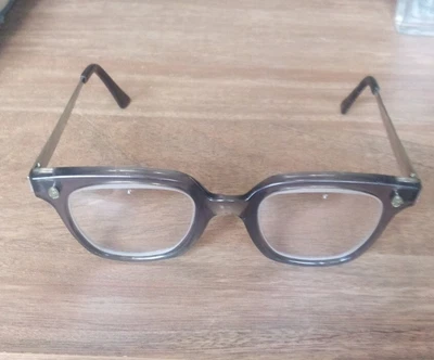 $22 • Buy Vintage  Fendall Safety Translucent Gray Eyeglasses 4 1/2 T30 Z87 