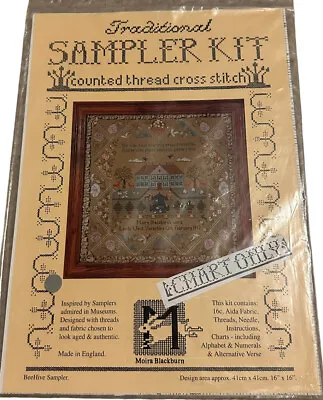 VTG Moira Blackburn  BEEHIVE SAMPLER Traditional Cross Stitch Chart Pattern • $14.99