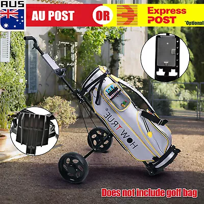 Foldable Golf Buggy Trolley Cart Push Pull 2 Wheels Steel Golf Club Cart AU • $79.89