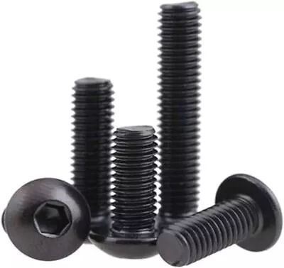 Black High Tensile 10.9 Button Head Allen Bolts Self Colour Dome Socket Screws • £4.80