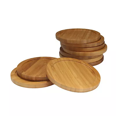 $9.95 • Buy Blank Bamboo Coasters Ready For Engraving - Rounded/Square