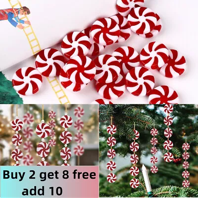 3D Christmas Candy Cane Pendant Hanging Ornament Xmas Tree Party Decoration • £1.55