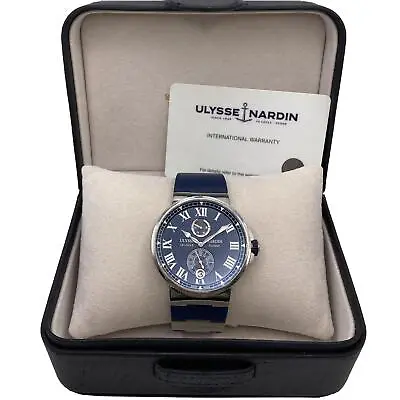 Ulysse Nardin Marine Chronometer Steel Blue Dial Automatic Watch 1183-122/43 • £5368.57