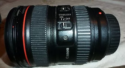 Canon Zoom Lens EF 24-105mm 1.4 L IS USM Amazing Condition NO RESERVE Inc EW-83H • £1
