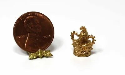 Dollhouse Miniature Gold Crown By Island Crafts And Miniatures • $3.99