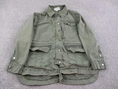 MARRAKECH Military Jacket Womens Medium Green Military Vintage Wash Outdoors* • $24.55