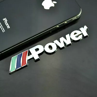 M POWER BMW Car 3D Metal Sticker Chrome Badge For BMW M3 M5 M6 Sport  10cm • $7.99