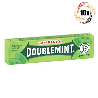 10x Packs Wrigley's Doublemint Flavor Chewing Gum ( 5 Sticks Per Pack ) • $8.78