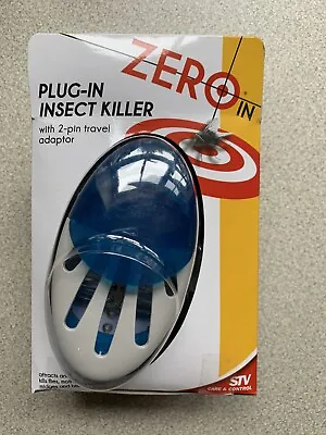 Zero In Plug-In Travel Holiday Insect Killer-Electric Fly Zap Flies Moths Midges • £20