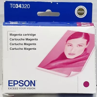 Epson Stylus Photo 2200 MAGENTA Ink Cartridge T034320 OEM Sealed Exp 1/2010 • $8.99
