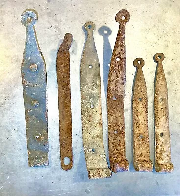 Antique Wrought Iron Strap Barn Door Hinges 19th Century • $25.95