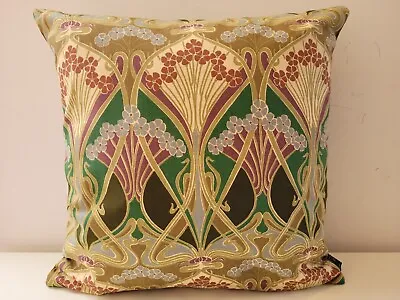 Liberty Ianthe Classic Vintage Green /Wine Cotton & Velvet Fabric Cushion Cover • £34.50