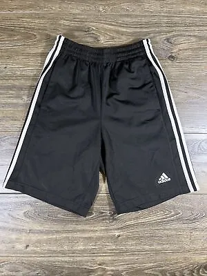 Adidas Shorts Mens Small Black White Pocket Athletic Basketball Gym Athleisure • $10.50