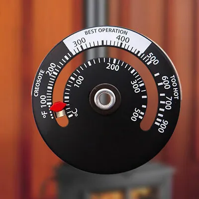 Adsorbed Magnetic Wood Stove Pipe Fire Heat Temperature Gauge Thermometer Tester • $8.95