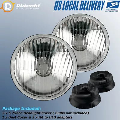 2pcs 5.75  5.75in Round LED Headlights Glass Lens Housing Chevy Chevelle 1964-70 • $39.99