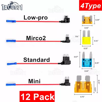 Fuse Tap Add-A-Circuit Blade Holder Standard Mini Micro2 Low-Profile APM ATC ATM • $8.49