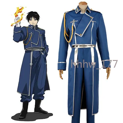 Anime Fullmetal Alchemist Cosplay Costume Roy Mustang Cosplay Men Halloween • $69.63