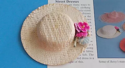 Vintage AC 8  Betsy McCall Doll Original Hat W/ Pink Bouquet 1950s-60s • $19.95