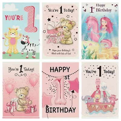 1st Birthday ~ Girls 1st Birthday Card ~ You're 1 Today ~ Choice Of Card • £1.79