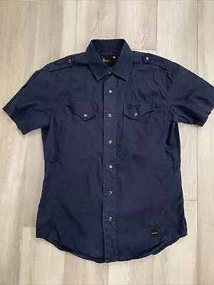 G Star Raw Men’s Short Sleeve Snap Button Shirt.  Size Large • $4.38