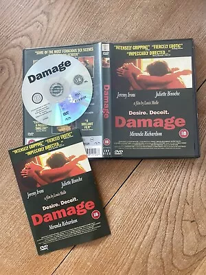 Damage [1992] DVD Louis Malle Reg 2 Rare 1st Release • £5.20