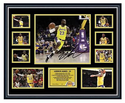 Lebron James La Lakers Signed Photo Limited Edition Framed Memorabilia • $129.99