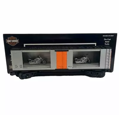 MTH Rail King 30-74291 Harley-Davidson Window Box Car W 2002 Dyna Super Glide • $99.77