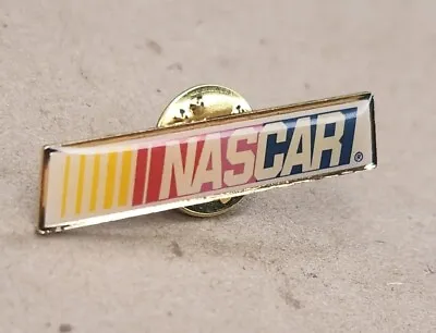 Vtg 90s NASCAR Enamel 1 1/4  Bar Logo Hat Pin Lapel • $10