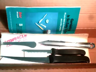 Miracle Blade II Set With Serrated 6  & 4  Blade Knives W/ Plastic Handle • $19