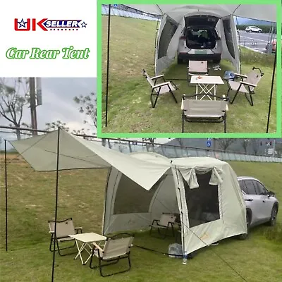 Car Trunk Rear Tent Universal SUV Tailgate Camping Shelter Anti-UV Waterproof UK • £151.40