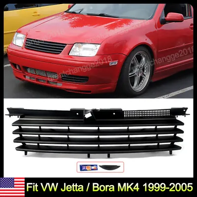 Front Upper Bumper Grille For Volkswagen Jetta/Bora MK4 Models 1999-2005 Black • $1033.99