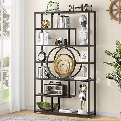 72’’ Tall Bookshelf Bookcase Storage 7-Tier Shelving Metal Frame Display Rack • $171.97