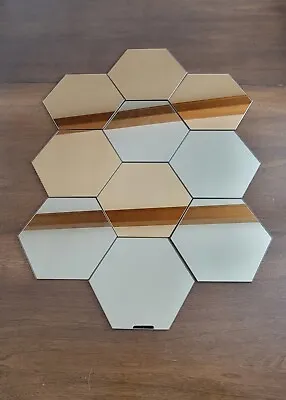 Ikea Vtg Hexagon Mirrors. Wall 10 Mirrors. Honefoss. Julia Treutiger. Honeycomb  • $45