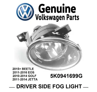 OE GENUINE VW Fog Light Lamp DRIVER SIDE For VW BEETLE  EOS GOLF JETTA • $65.60