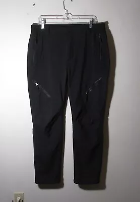 Men's Black Nylon Stretch Comfortable Insulated Cargo Pants Size 34X30 • $28